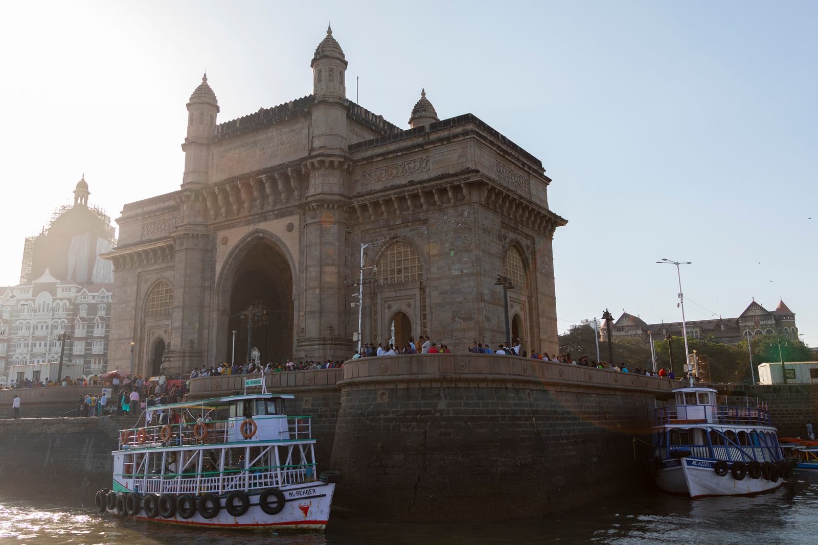 Gateway of India in Mumbai with sky at sunset